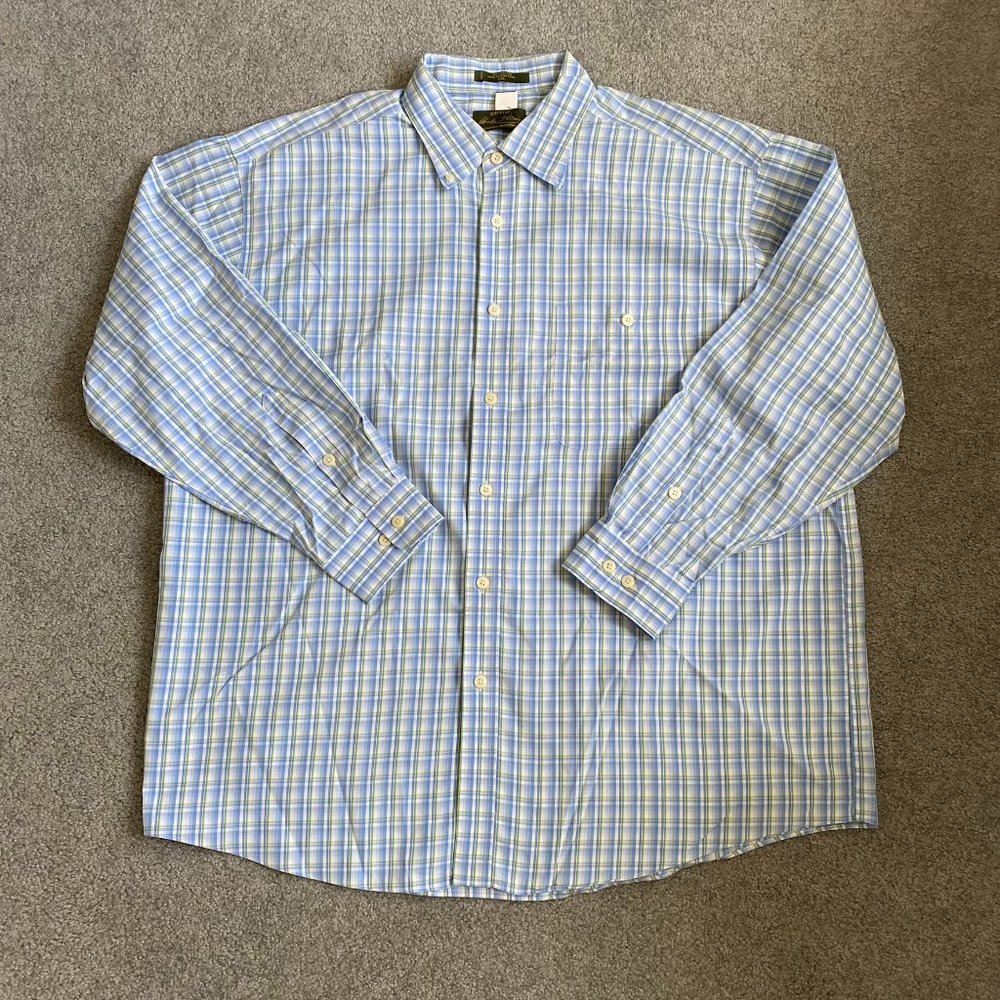 Orvis 100% Cotton Plaid Long Sleeve Shirt Signature Collection Size XXL  - M1028